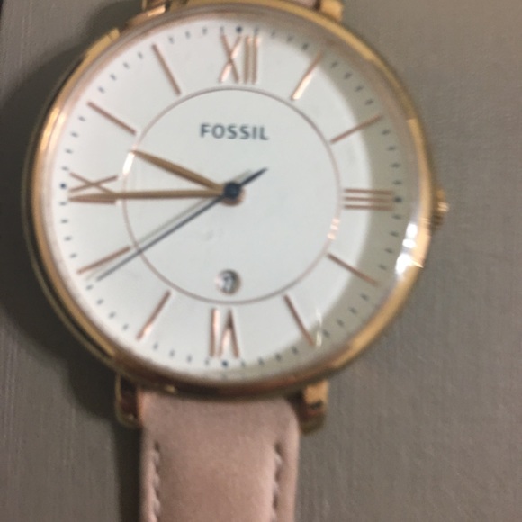 Fossil Rose Gold Watch Blush Leather Strap - Picture 2 of 4